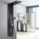 ZeeCry Shower Panel Stainless Steel Shower 304 Grade Panel 6 in 1 Tower System Rainfall Shower, Body Massage Spray Handheld Shower,Wall Mount Easy Connect Shower Panel Kit