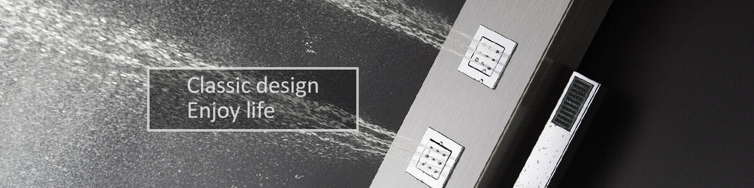 Matte Black Shower Panel