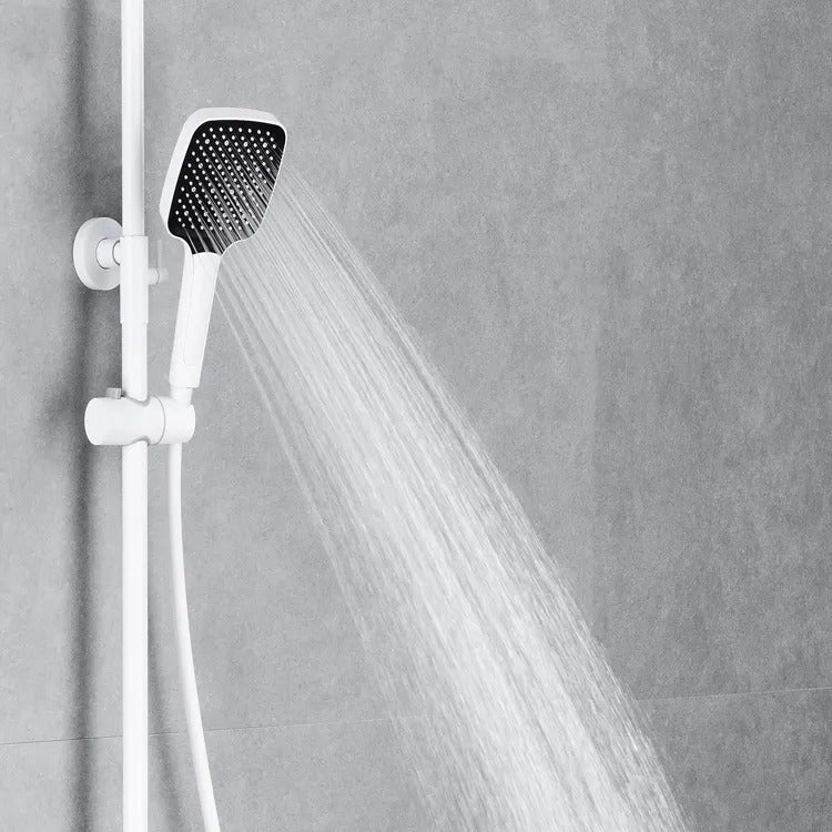 ZeeCry Thermostat Shower Set System/Rainfall Multifunction shower set White Black 5 in 1 Wall Mixer Single Lever Shower set