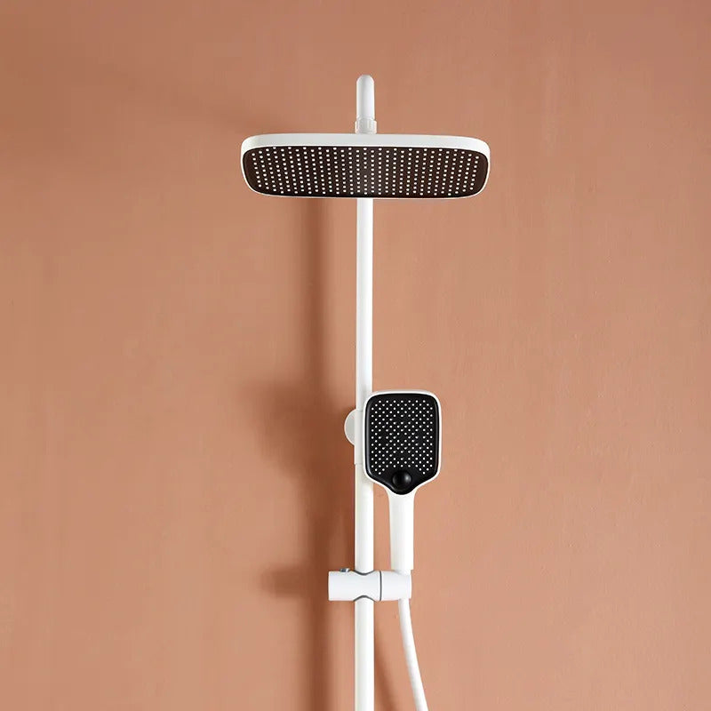 ZeeCry Thermostat Shower Set System/Rainfall Multifunction shower set White Black 5 in 1 Wall Mixer Single Lever Shower set