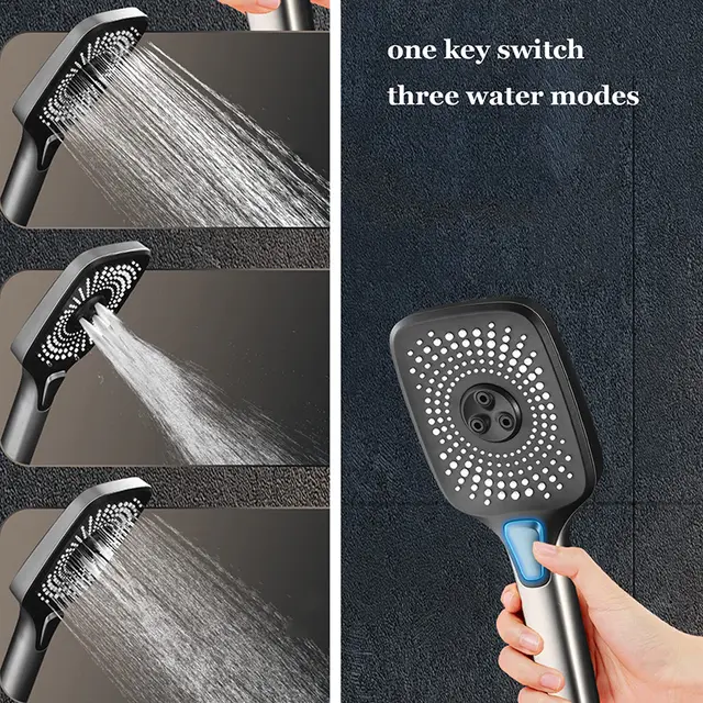 ZeeCry Luxury Thermostatic Shower Set With LED Display Finish Matte GreyColor / 4 in 1 Wall Mixer Single Lever Shower Panel Rain Fall heavy Brass Waterfall Bathroom shower System,