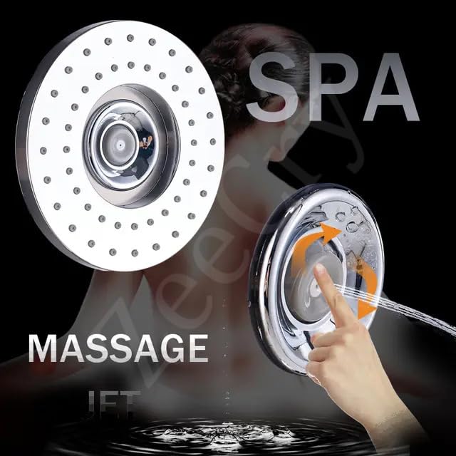 ZeeCry Thermostatic Shower Panel 8 in One With Digital LED Display Temperature/Wall Mount Easy Connect Black Shower Panel System/Rainfall Luxury Black Shower set (Stainless Steel) SS304 Free Faucet Angle Valve