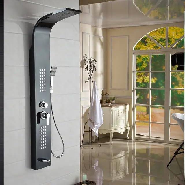 Black Shower Panel