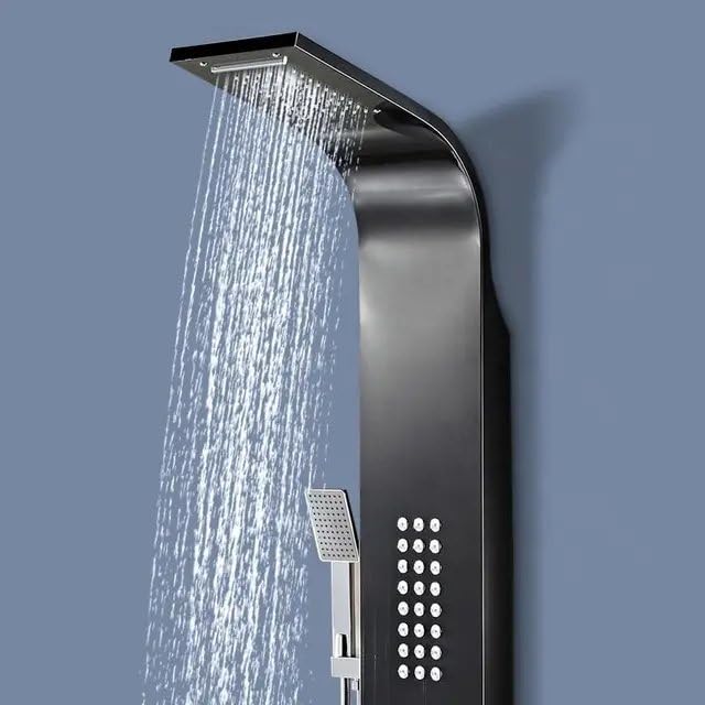 Black Shower Panel