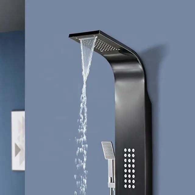 Black Shower Panel