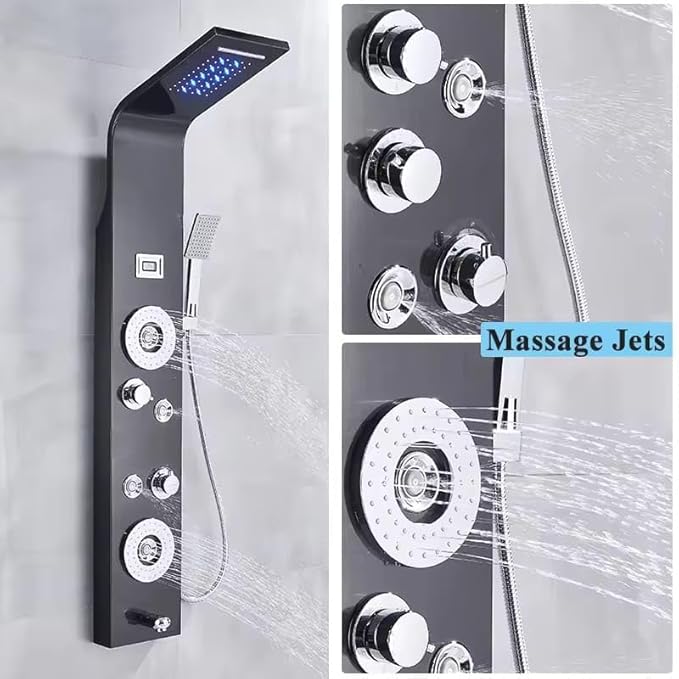 Black Shower Panel 