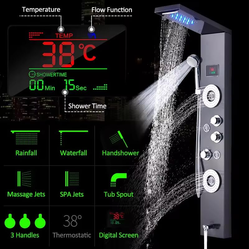 Golden 2 Body Jet Shower Panel