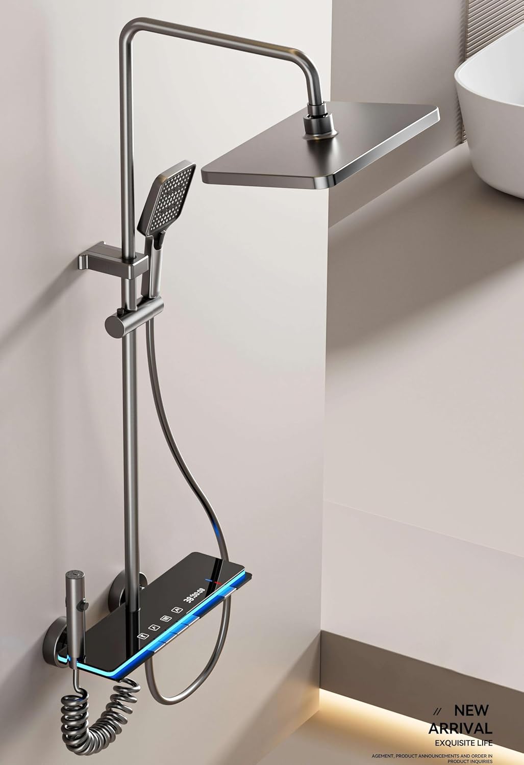 grey shower set